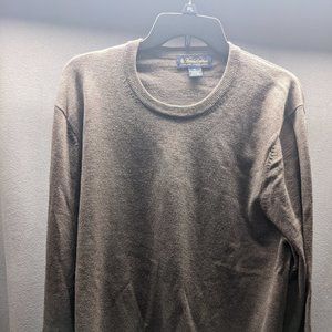 Brooks Brothers Merino Wool Light Sweater Long Sleeve Tan Mens XL